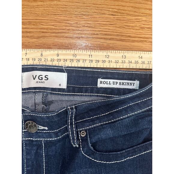 Vigoss VGS Women's Sz 6 32x26 Roll Up Skinny Jeans Fit Medium Wash Distressed‎ - Picture 5 of 10